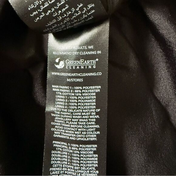 NWT Self-Portrait Black Taffeta Diamante Mini Dress with Lace Trim Size 10 - Picture 13 of 15